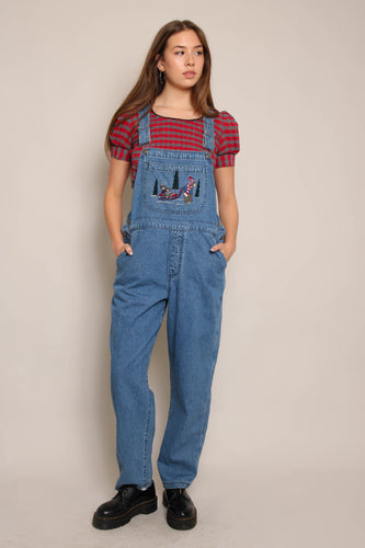 Y2K Teddy Bear Overalls