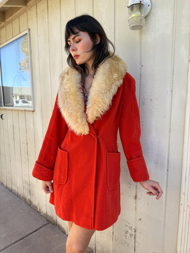 70s Burnt Orange Penny Lane Coat