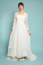 70s Victorian Lace Wedding Dress With Train