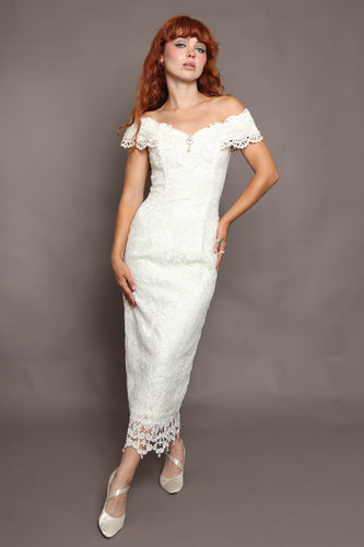 90s Brocade Boatneck Dress