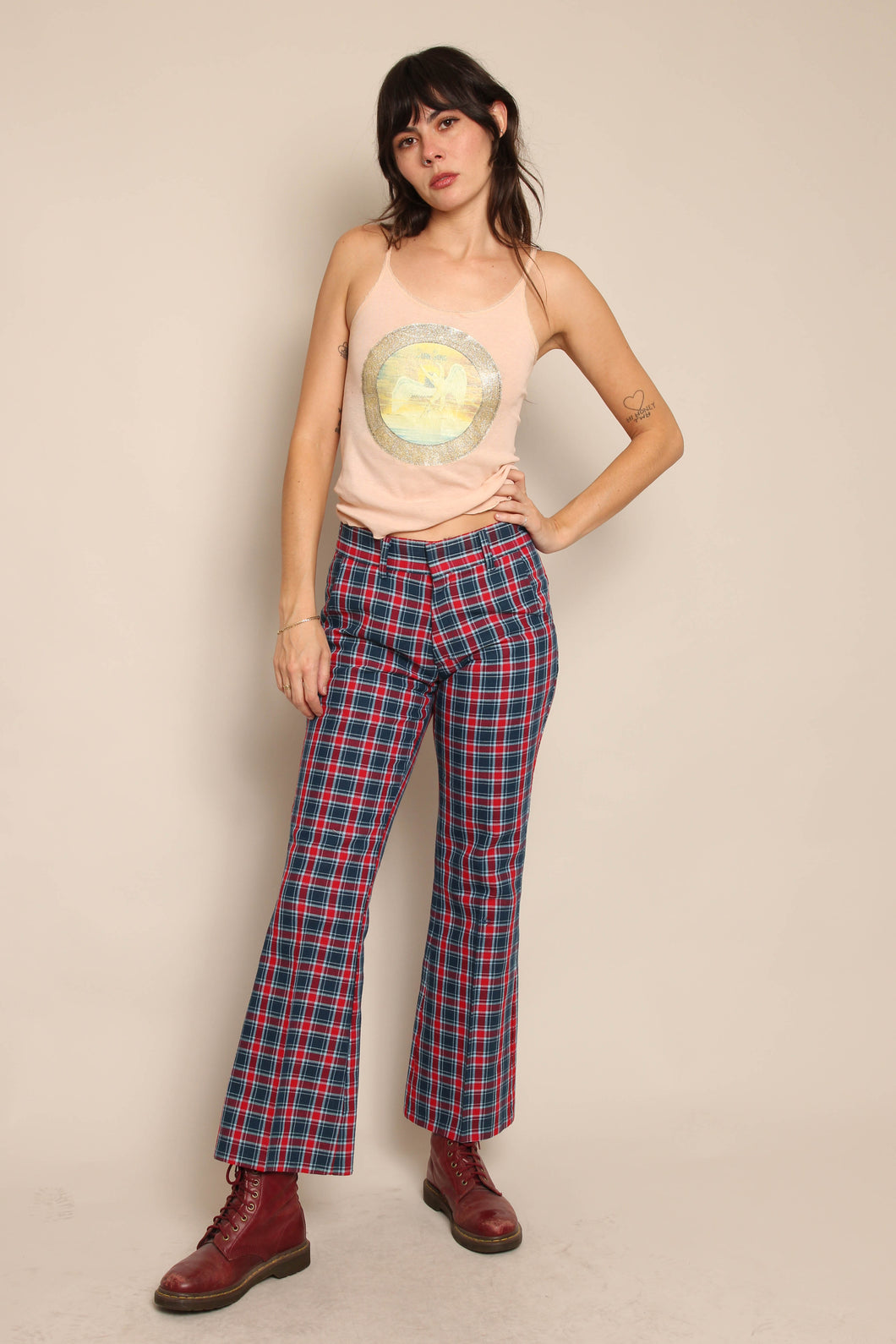70s Plaid Bell Bottoms