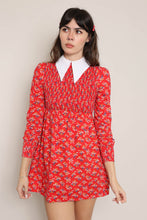 70s Dagger Collar Mini Dress