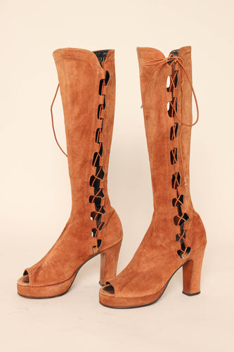 70s Lace Up Go-Go Boots