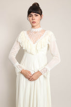 70s Prairie Wedding Dress With Train