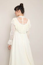 70s Prairie Wedding Dress With Train