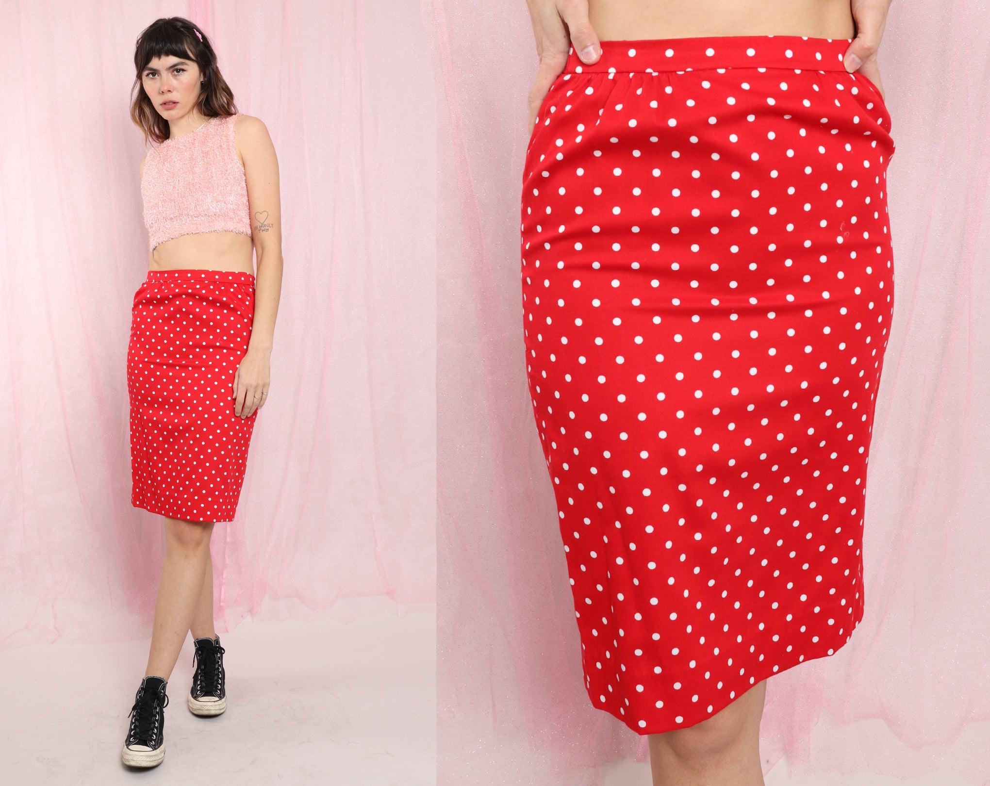 Polka dot 2024 80s skirt