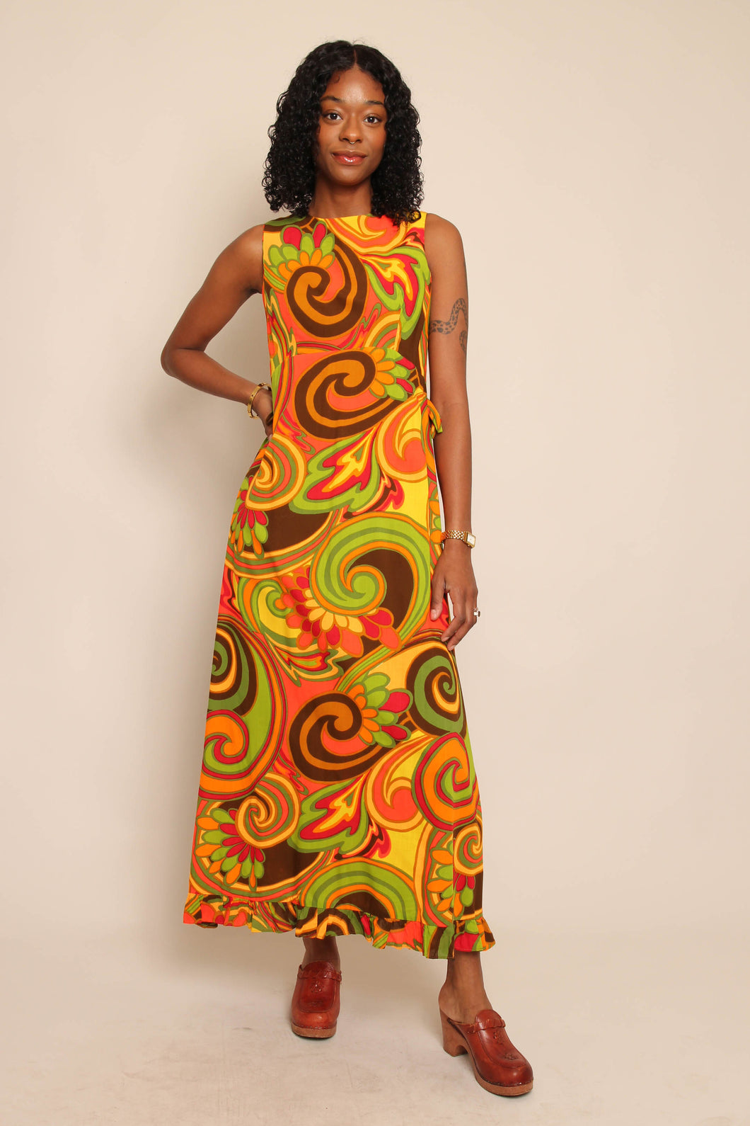 70s Psychedelic Maxi Dress