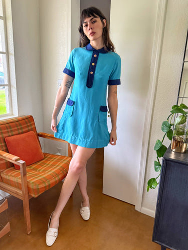 60s Two Tone Mod Dress