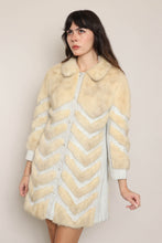 60s Chevron Mink Fur Coat