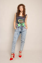80s Color Block Acid Wash Jeans