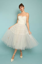 50s Tea Length Tulle Wedding Gown