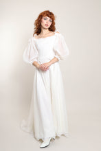 70s Cold Shoulder Gown With Train