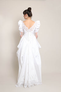 80s Juliet Wedding Dress With Train