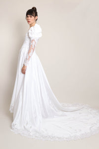 80s Juliet Wedding Dress With Train