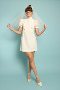 70s Ruffle Bib Babydoll Mini Dress – Luxie Vintage
