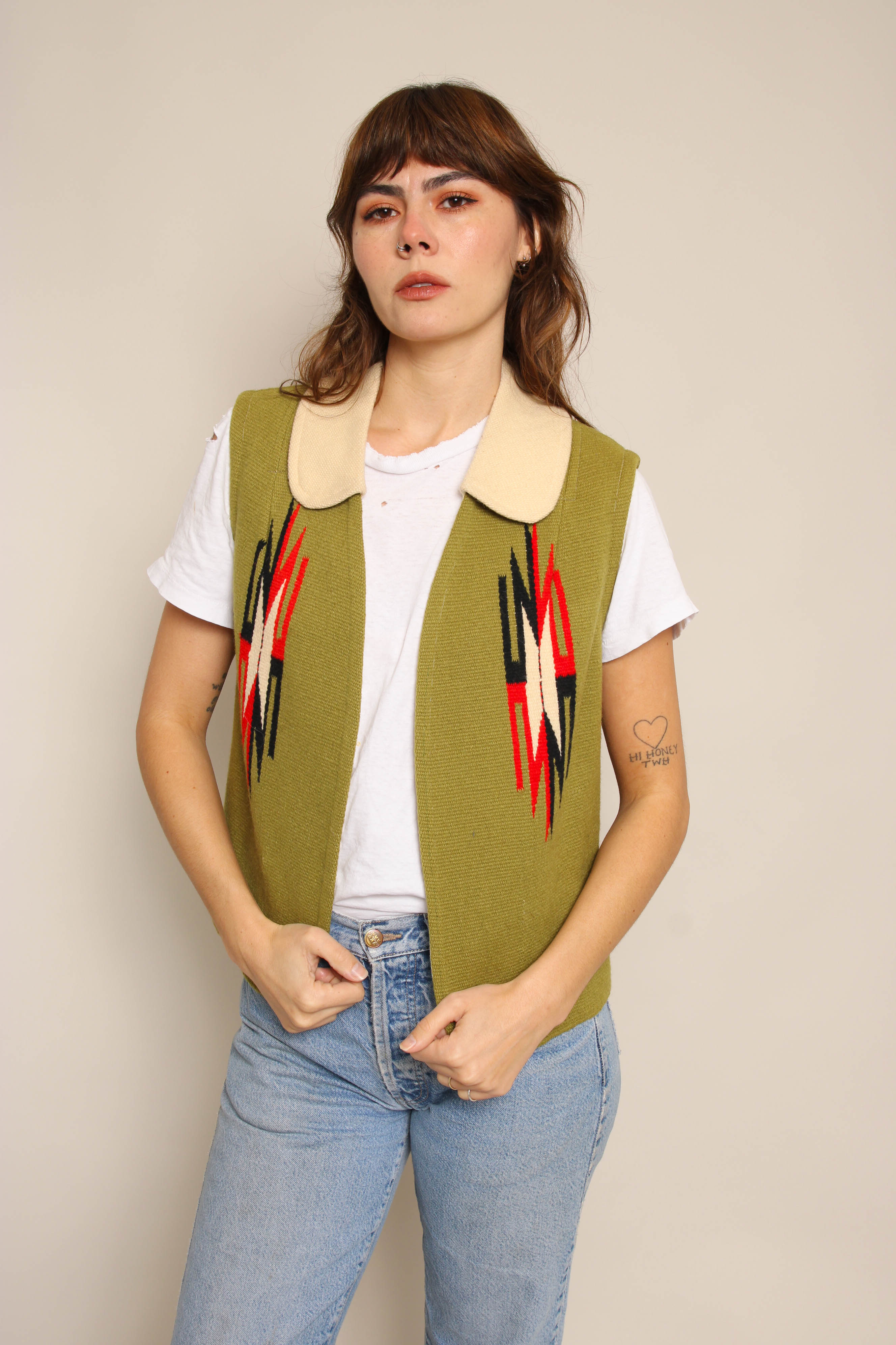 トップス ORTEGA'S VEST 70s Ortega's Chimayo Vest – Luxie Vintage