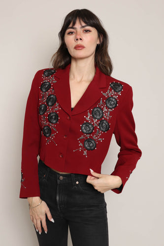 80s Floral Western Jacket