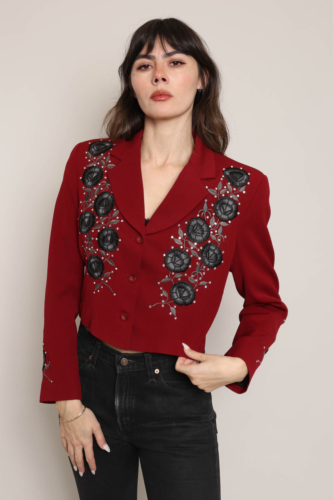 80s Floral Western Jacket