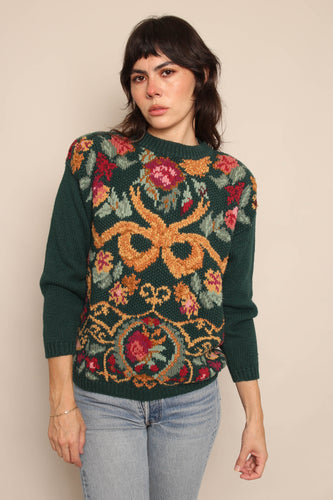 90s Whimsy Print Sweater