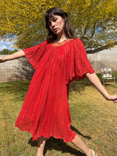 70s Bell Sleeve Gauze Dress