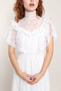 70s Victorian Lace Dress
