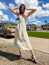 1990s Autumn Fruit Print Tank Midi Dress