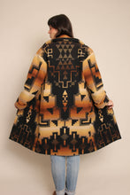 90s Brown Southwestern Wool Coat