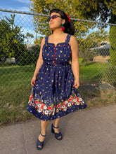 80s Cotton Floral Sun Dress