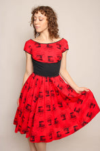 50s Bicycle Print Pinafore Dress