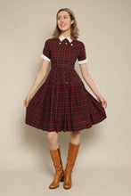 50s Plaid Dress With Collar
