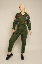 70s Chemin De Fer Patchwork Military Flight Suit