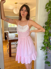 80s Pink Striped Prairie Dress