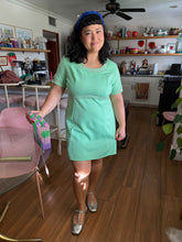 70s Teal Mod Mini Dress