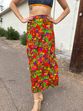 70s Psychedelic Cityscape Maxi Skirt