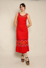 60s Rainbow Yarn Trim Dress