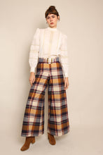 70s Plaid Knit Bell Bottoms