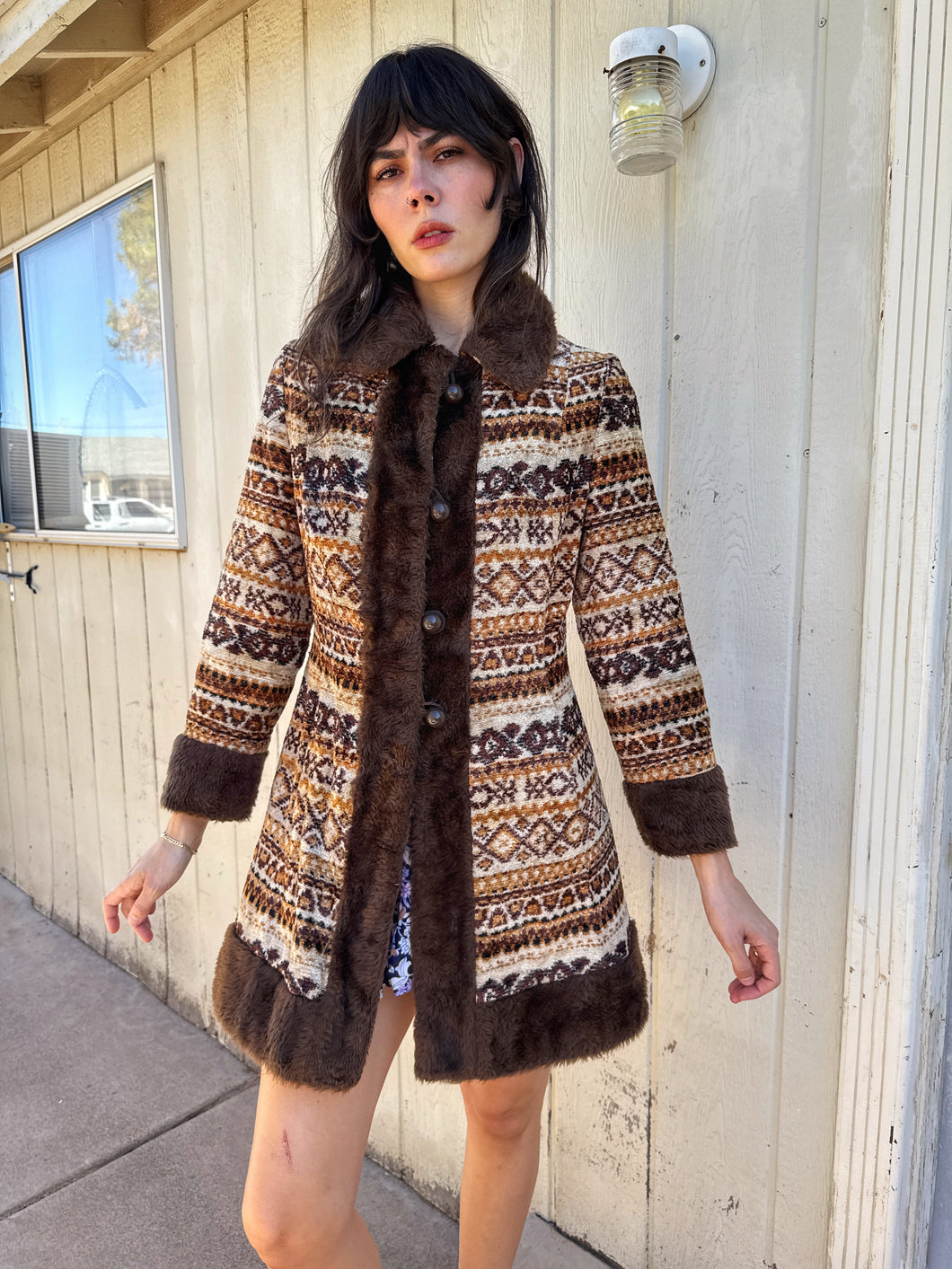 70s Chenille Tapestry Coat