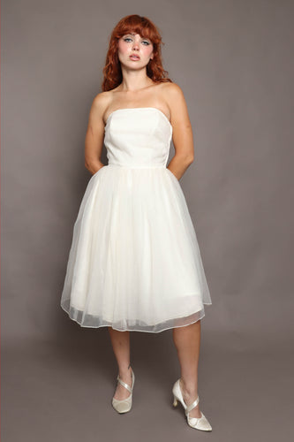 50s Crepe Chiffon Dress