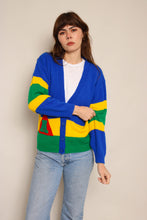 70s Color Block Varsity Sweater