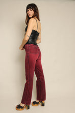 1980s Calvin Klein Maroon Boot Cut Jeans