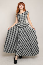 40s Plaid Taffeta Dress