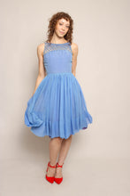 50s Lattice Chiffon Dress