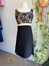 60s Black Illusion Lace Cocktail Dress