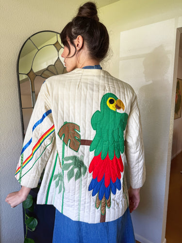 80s Quilted Parrot Jacket