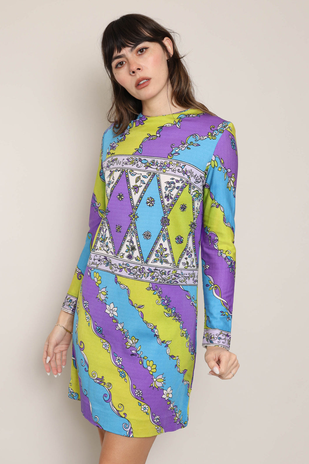 70s Psychedelic Signed Dress