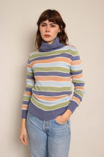 70s Striped Turtleneck Sweater