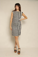1960s Black & White Op-Art Psychedelic Shift Dress