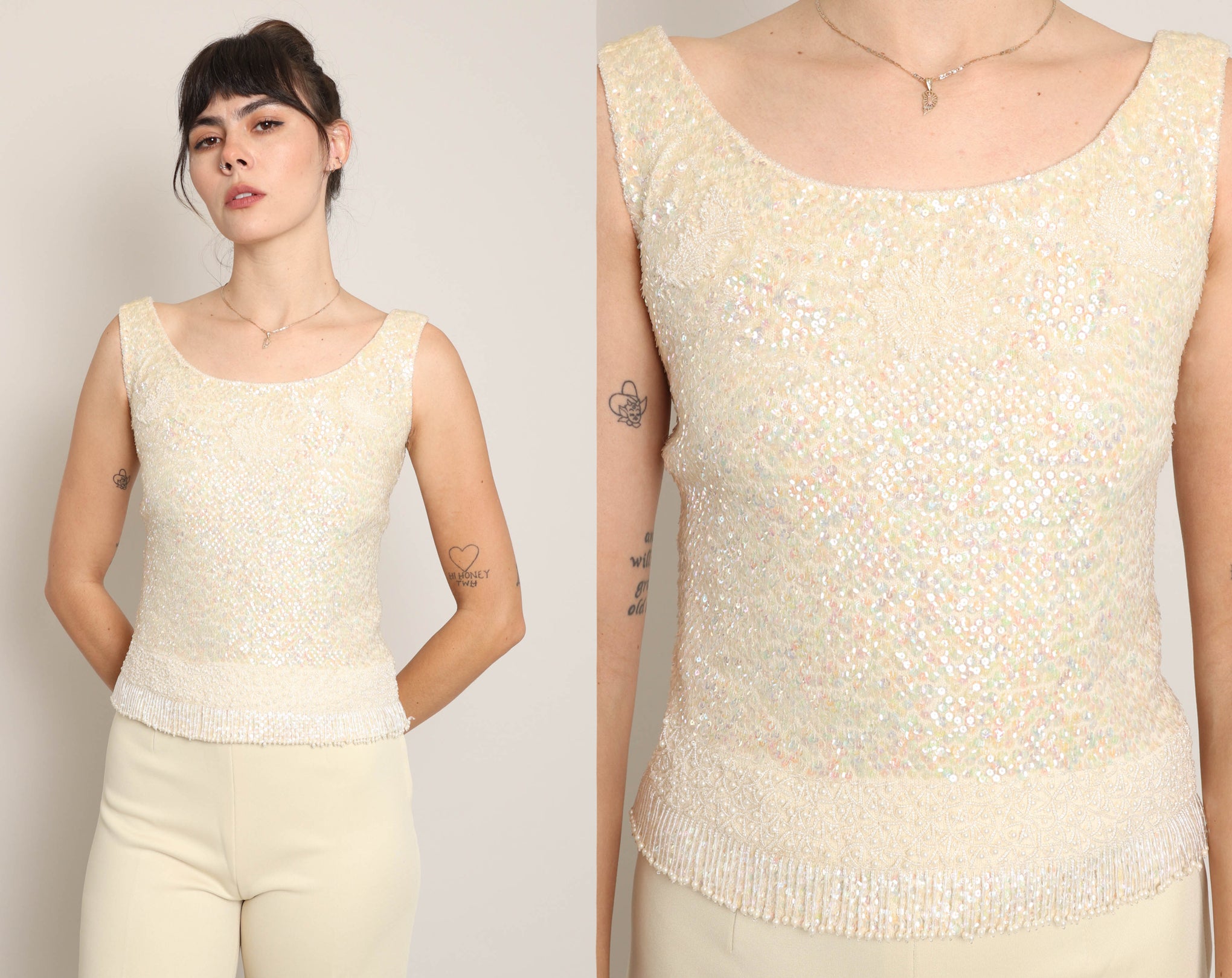 50s Sequined Wool Tank Top – Luxie Vintage