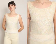 50s Sequined Wool Tank Top