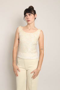 50s Sequined Wool Tank Top